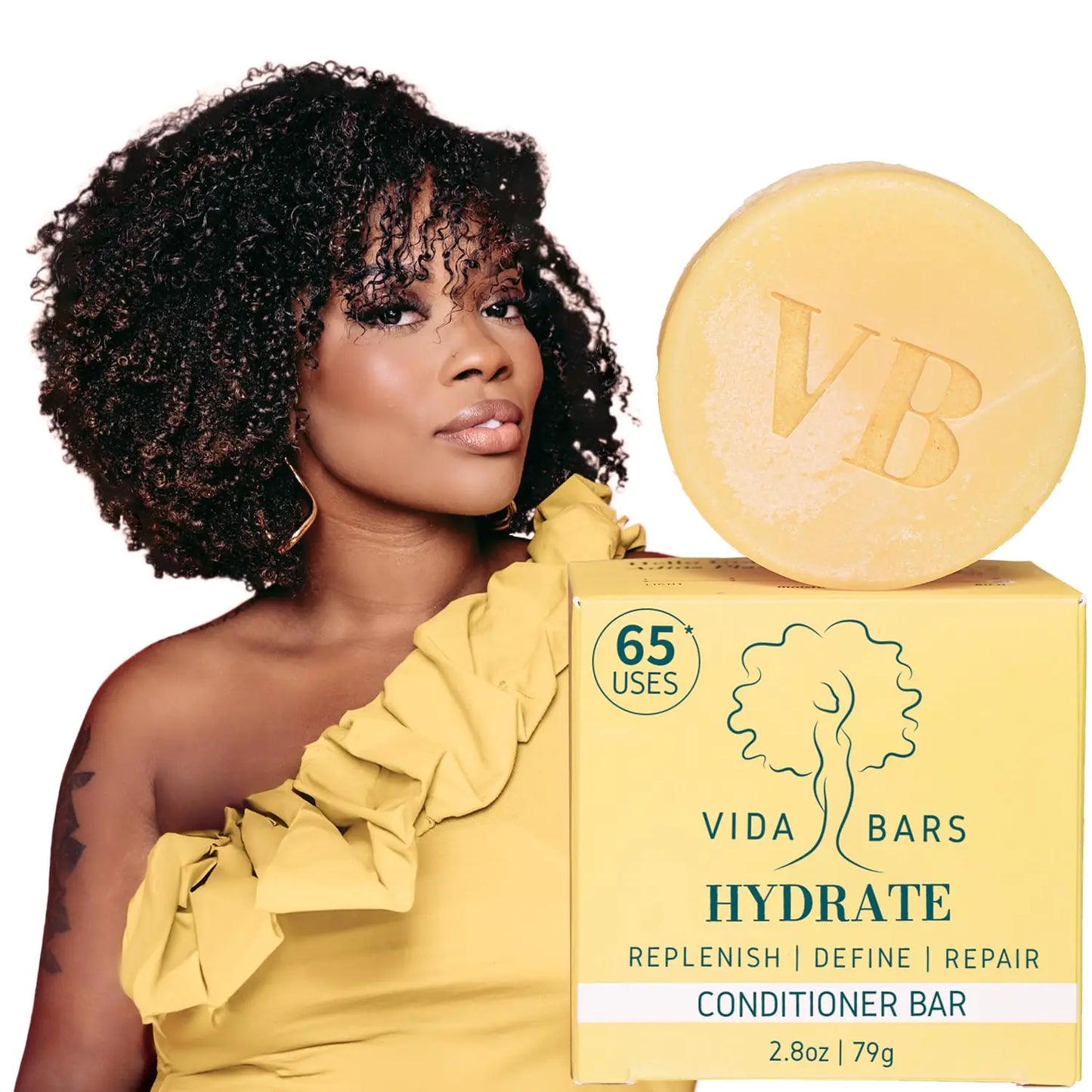 Hydrate Solid Conditioner Bar for Curly Hair